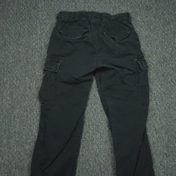 VINTAGE Polo Ralph Lauren Pants Men 31x30 Black Cargo Military Utility Distress - Picture 8 of 13